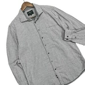 Rodd & Gunn Mens Sports Fit Gingham Button Down Shirt Grey White Large Cotton